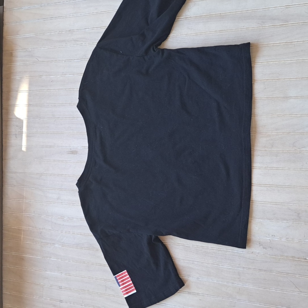 USA 100% Cotton Patriot Graphic Cropped Basic Y2k Stretch Oversized T-Shirt - Picture 6 of 8
